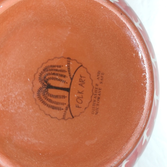 Vintage Folk Art Handcrafted and Painted Southwestern Design Teapot - Picture 7 of 8